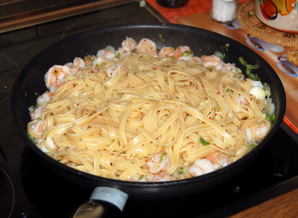 Gebratene Scampi mit Frühlingszwiebeln – Koch-Wiki