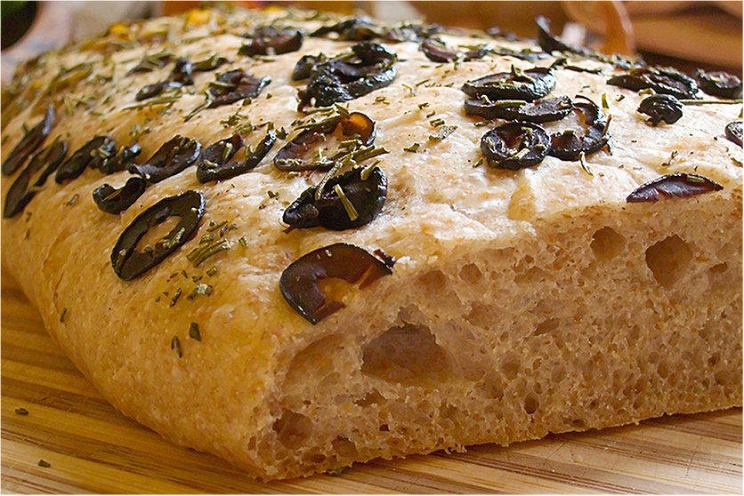 Focaccia mit Oliven und Rosmarin – Koch-Wiki