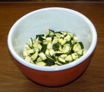 Zucchiniwürfel