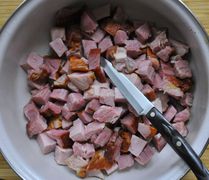 Fleisch würfeln und …