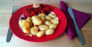 Gnocchi in Cranberrysauce