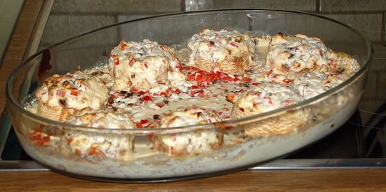 Gefüllte Champignons mit Frischkäse – Koch-Wiki