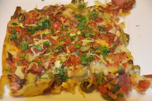 Kartoffelpizza mit Mozzarella
