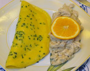 Putengeschnetzeltes mit Steinpilzcrêpes