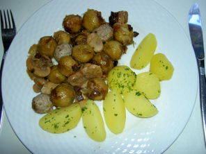 Speck-Rosenkohl mit Klößchen