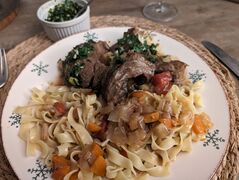 Ossobuco mit Bandnudeln und Gremolata