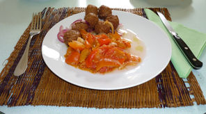 Peperonata con carne