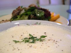 Avgolemono Soup and Grilled Chicken and Mango Salad.jpg