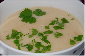 Kerbelknollencremesuppe