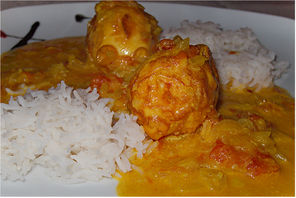 Gelbes Eier-Curry