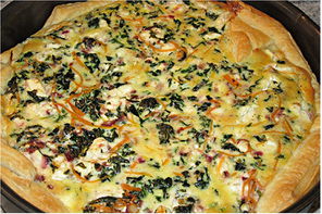 Quiche mit Spinat und Feta
