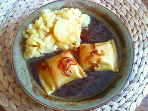 Maultaschen mit Kartoffelsalat