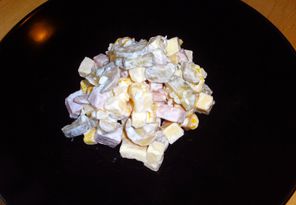 Bierschinken-Käse-Partysalat