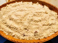 Das Crumble vor dem Backvorgang