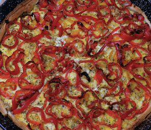 Paprika-Salami-Quiche