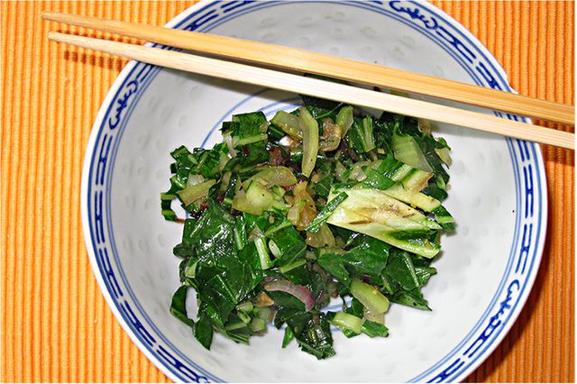 Chinesisches Pak-Choi-Gemüse mit Austernpilzen – Koch-Wiki