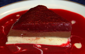 Dreifarbige Panna cotta