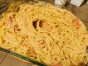 Ofenspaghetti mit Feta und Tomaten