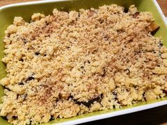 Der Crumble vor dem Backen.