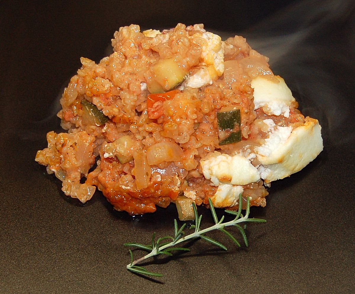 Bulgurauflauf mit Ziegenfrischkäse – Koch-Wiki