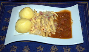 Sauerkrautsauce mit Speck