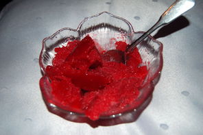 Rotes Johannisbeersorbet