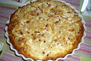 Zwiebelkuchen auf Quark-Ölteig