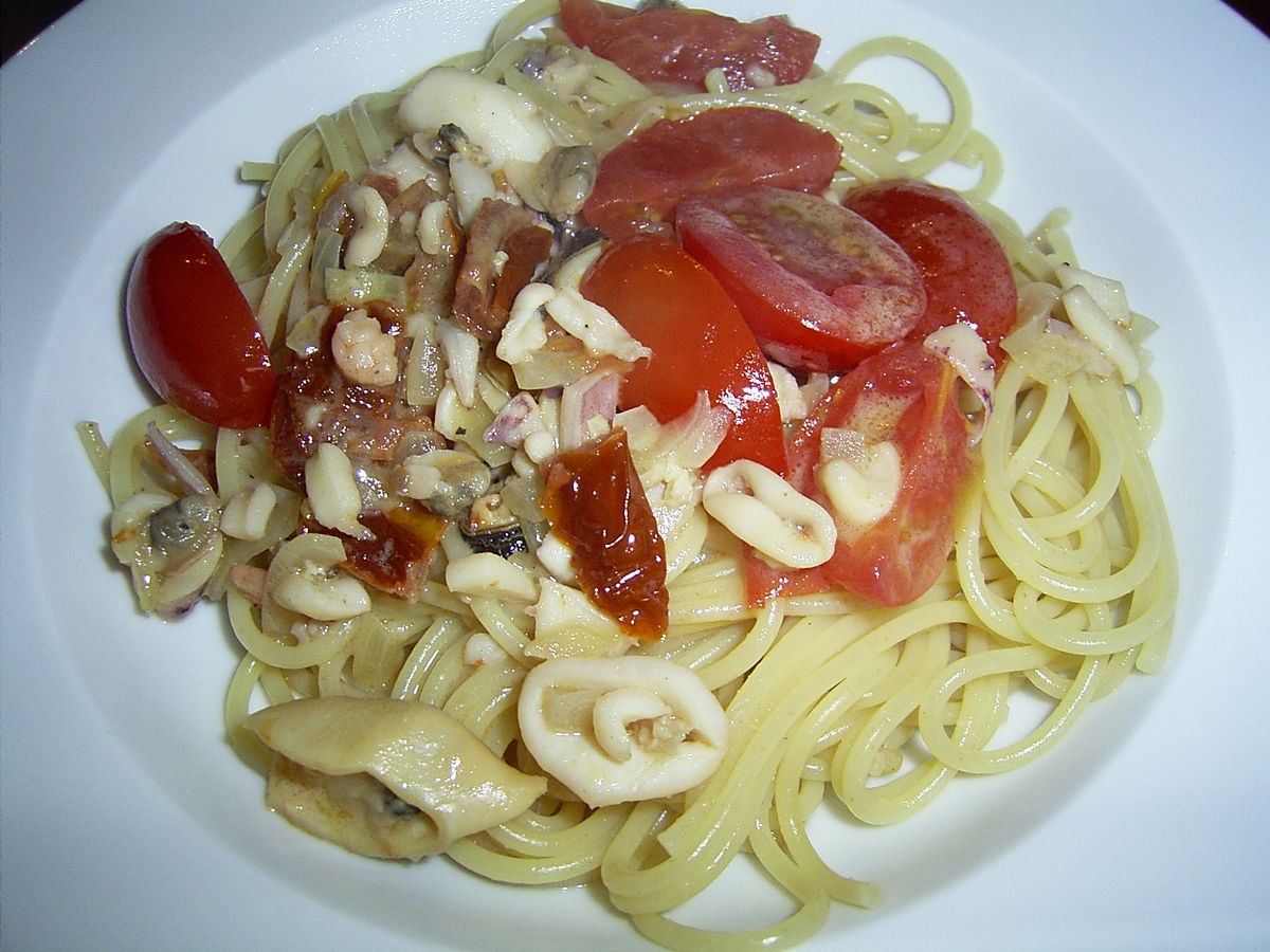 Spaghetti mit Meeresfrüchten KochWiki
