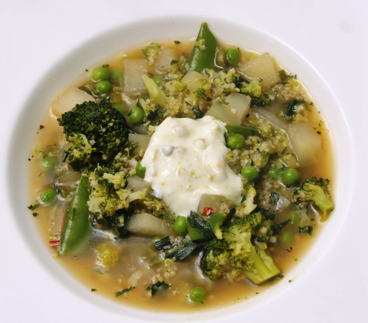 Grüner Eintopf mit Pistazien-Joghurt – Koch-Wiki
