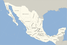 Blank map of Mexico with states names.svg