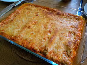 Cannelloni gefüllt mit Spinat und Käse