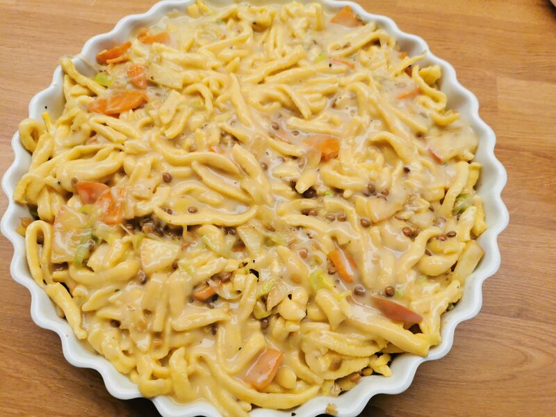 Datei:Linsen Spätzle Gratin 2.jpg