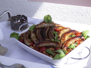 Bohnentopf mit Bratwurst