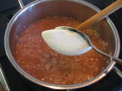 Ricotta unterrühren