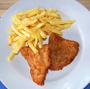 Das fertige Schnitzel