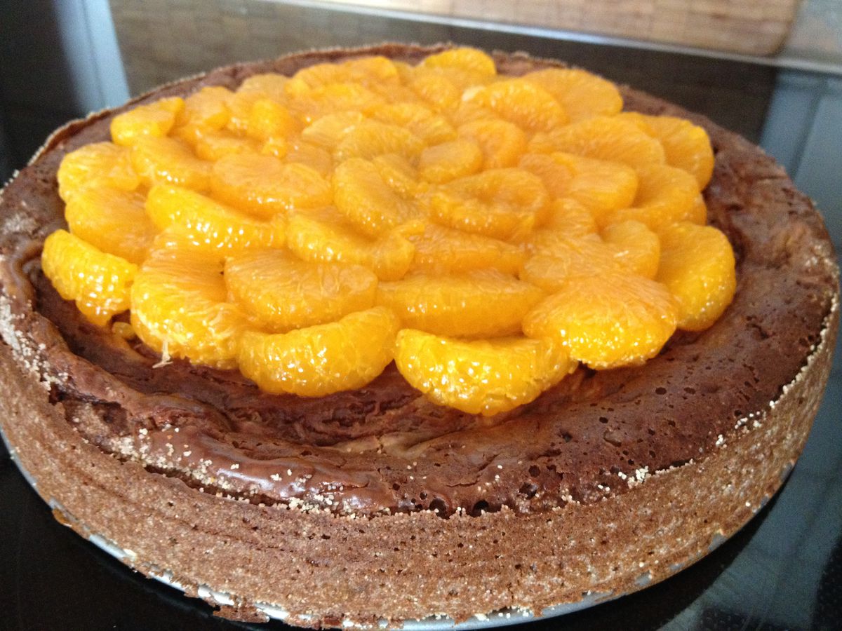 Schmandkuchen schwarz-weiß mit Mandarinen – Koch-Wiki