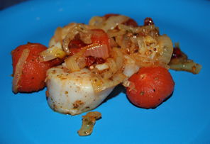 Jakobsmuscheln mit Tomaten und Majoran