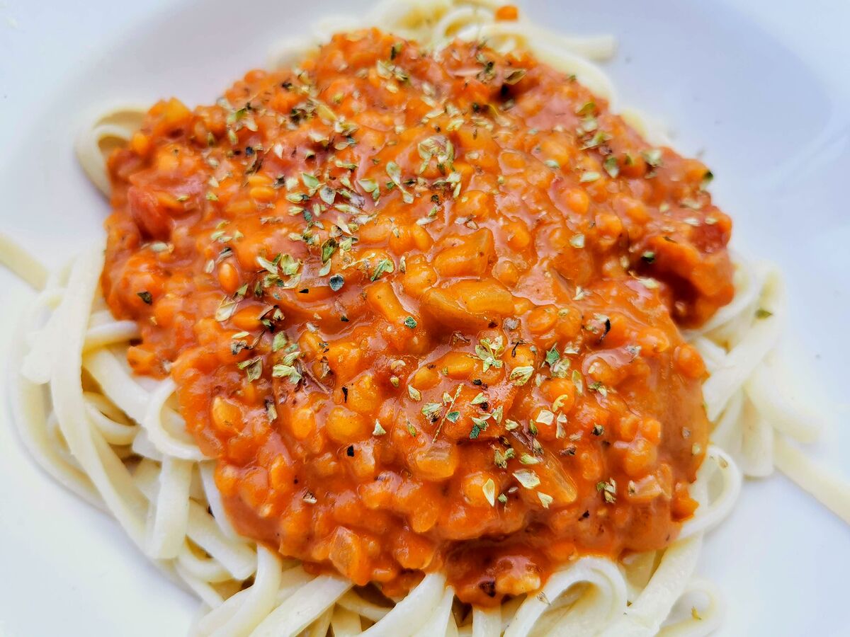 Linsenbolognese mit roten Linsen – Koch-Wiki