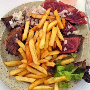 Entrecôte mit Rotweinsauce