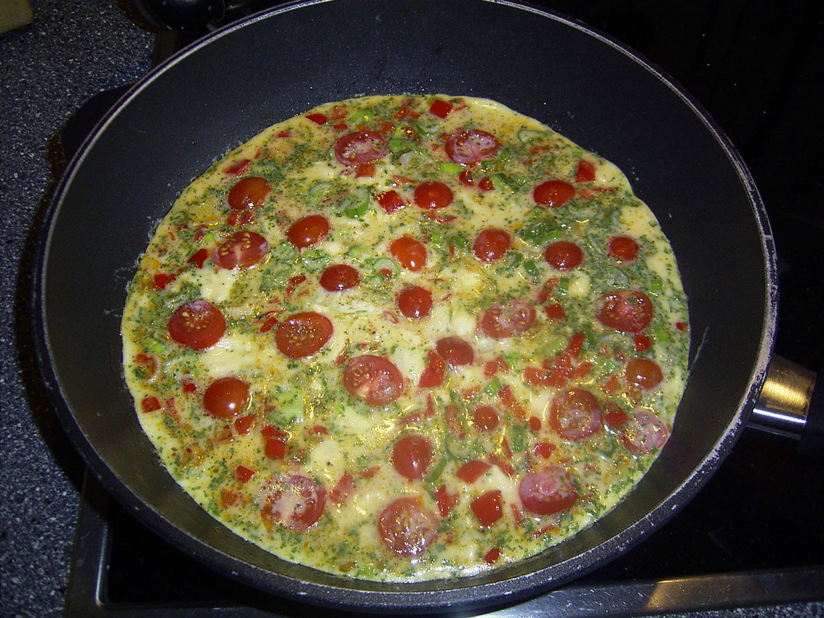 Omelett mit Paprika, Tomaten und Kräutern – Koch-Wiki