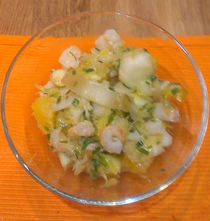 Chicorée-Garnelen-Salat