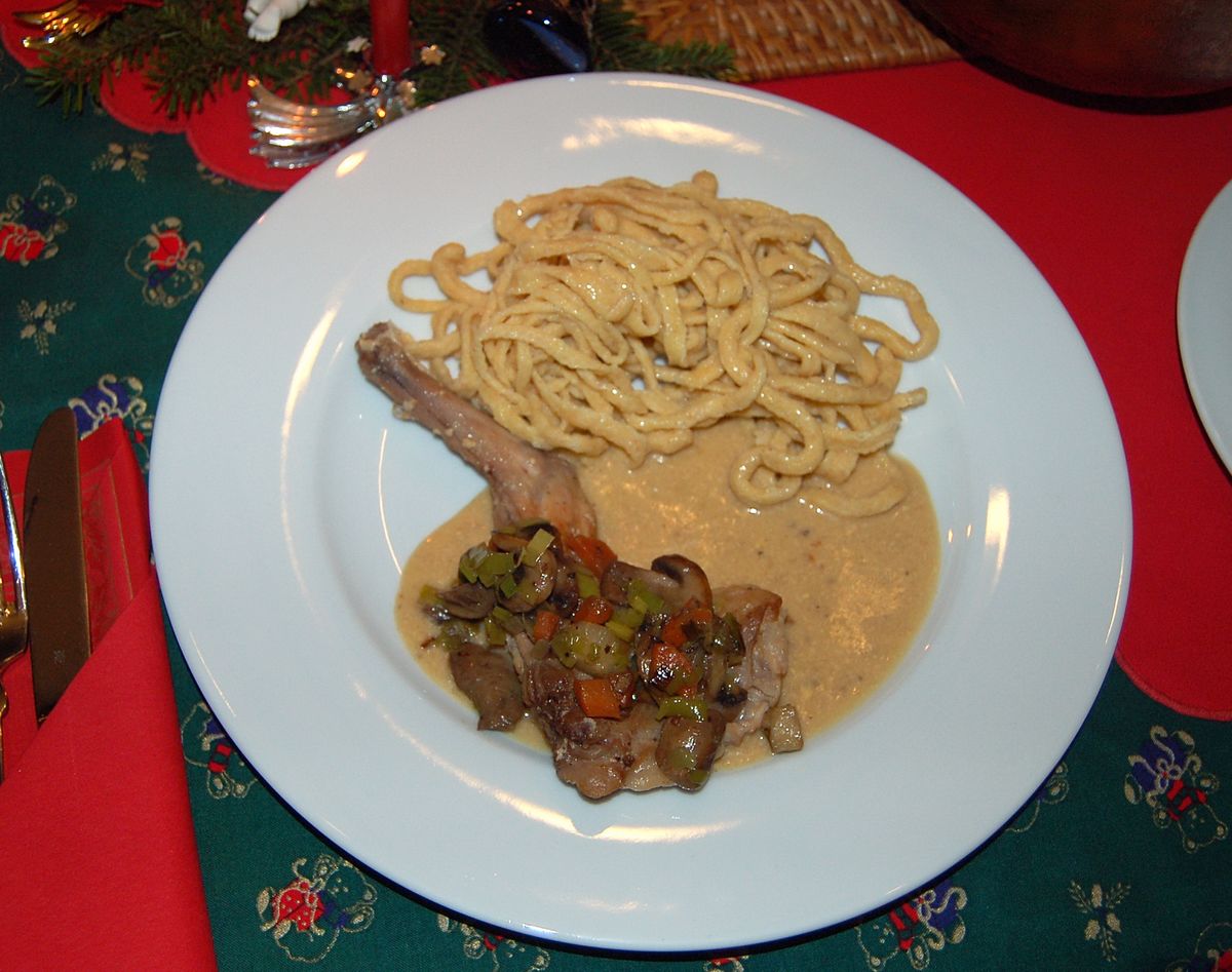 Kaninchen mit Sahne und Champignons – Koch-Wiki