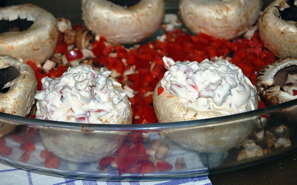 Gefüllte Champignons mit Frischkäse – Koch-Wiki
