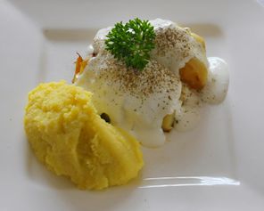 Spitzkohl mit Ziegenkäse