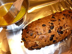 Buttern eines Stollen