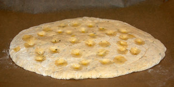 Die Focaccia vor und