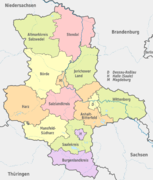 Saxony-Anhalt, administrative divisions - de - colored.svg