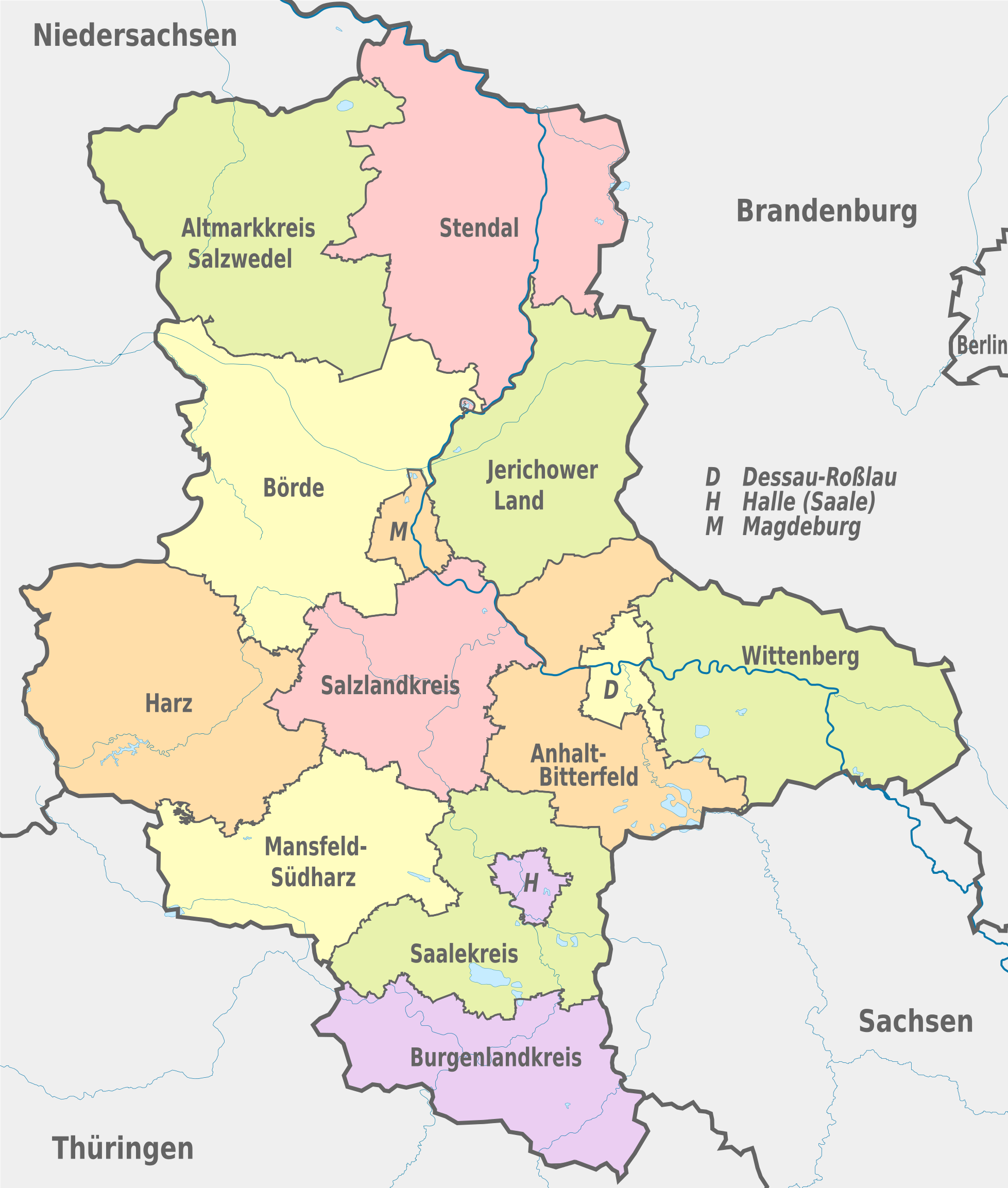 Datei:Saxony-Anhalt, administrative divisions - de - colored.svg